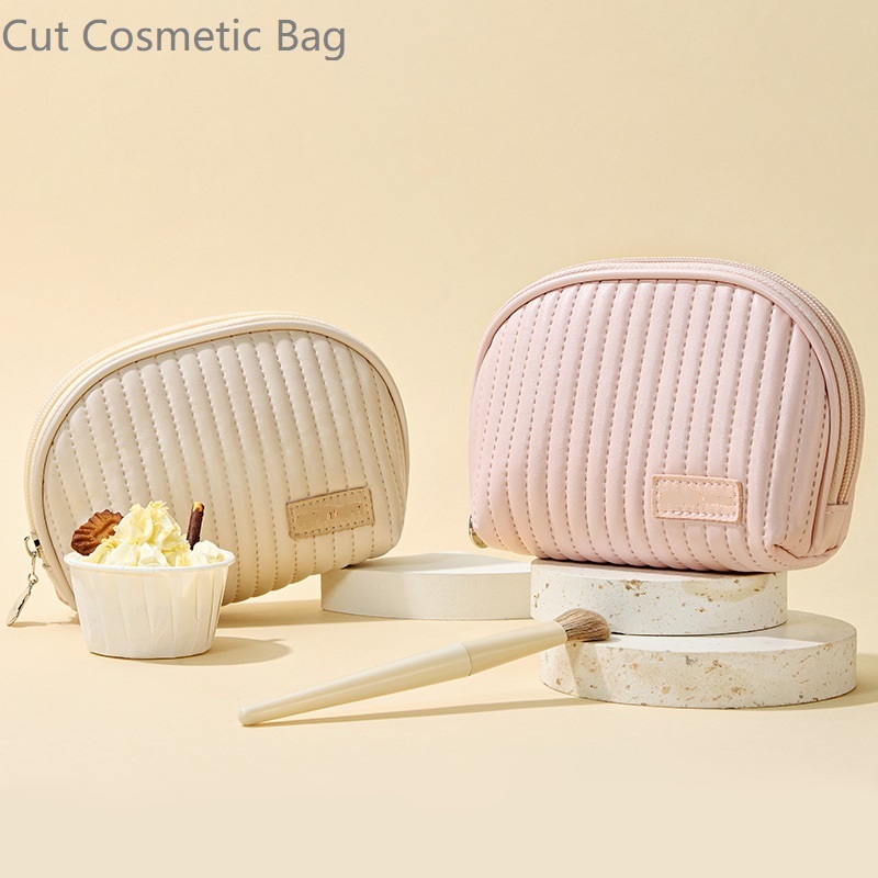 New Design PU Waterproof Custom Luxury Large Capacity Leather Pouch Toiletry Travel Cosmetic Makeup Bag