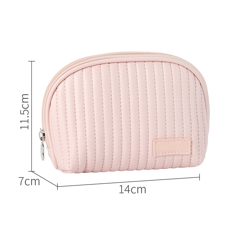 New Design PU Waterproof Custom Luxury Large Capacity Leather Pouch Toiletry Travel Cosmetic Makeup Bag