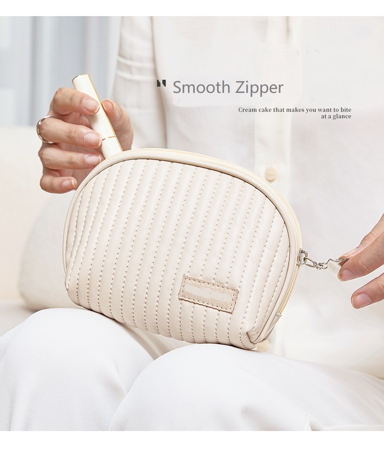 New Design PU Waterproof Custom Luxury Large Capacity Leather Pouch Toiletry Travel Cosmetic Makeup Bag